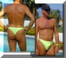 The new Neon Yellow Azur Thong swimsuit for men!