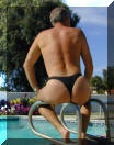 Get that great tan you've always wanted with the Azur men's thong swimsuit